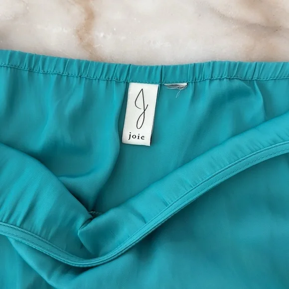 JOIE Women's Teal Spaghetti Strap Maxi Dress With Side Pockets Maxi Dress Sz M - Picture 4 of 13